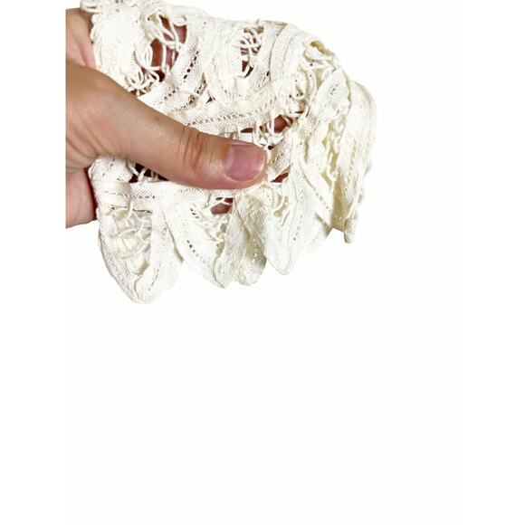 SAYLOR Ivory Josie Battenberg Long Sleeve Crochet Lace A-Line Mini Dress Size XS - Picture 5 of 12